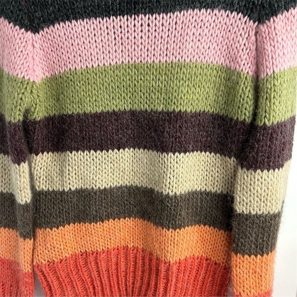 Anthropologie Laurie B. Stripe Women's Mohair Wool Blend Striped Sweater Size M - Picture 6 of 10
